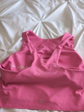 Athleta Conscious Bright Pink Racerback Sports Top Size Medium